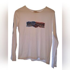 Y2K Harley Davidson Thunderbolt Butte MT White Graphic Tee